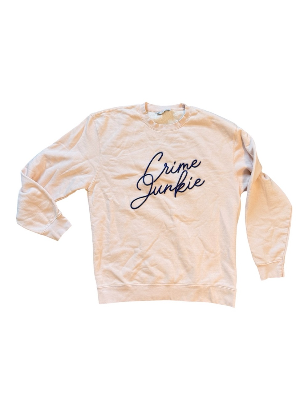 Crime Junkie NEW Pink Purple Script Logo Sweatshirt XL